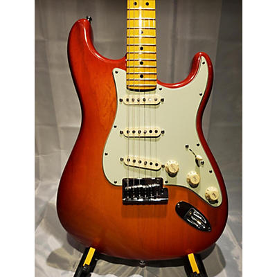 Used Fender Custom Shop Deluxe Stratocaster Faded Cherry Sunburst Solid Body Electric Guitar