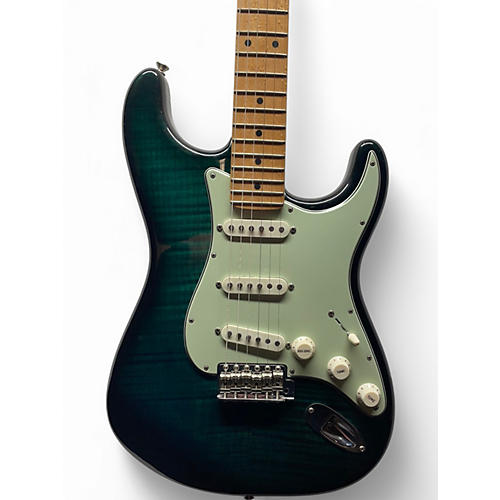 Used Fender Custom Shop FMT NOS Stratocaster  Stained Green Solid Body Electric Guitar Stained Green