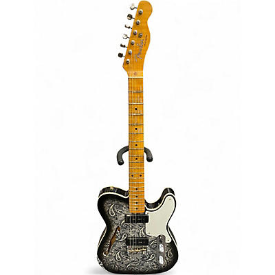 Used Fender Custom Shop Limited Dual P90 Black Paisley Hollow Body Electric Guitar