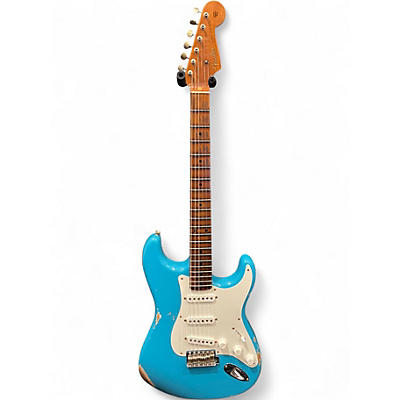 Used Fender Custom Shop Limited Edition 50's Dualmag II Stratocaster Relic Turquoise Solid Body Electric Guitar