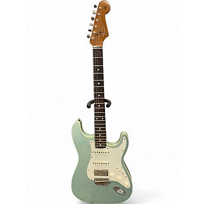 Used Fender Custom Shop Limited-Edition Double Bound HSS Stratocaster Jo Aged Firemist Silver Solid Body Electric Guitar