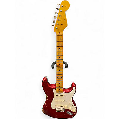 Used Fender Custom Shop Ltd Edition El Diablo Stratocaster Relic Candy Apple Red Sparkle  Solid Body Electric Guitar