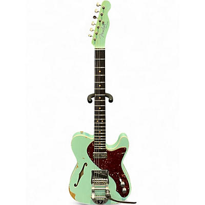 Used Fender Custom Shop Telecaster Thinline Relic TV Jones Surf Green Solid Body Electric Guitar