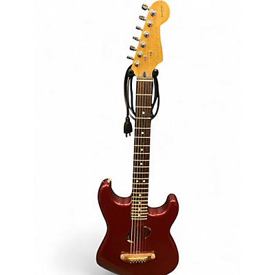 Used Fender DELUXE ACOUSTASONIC STRATOCASTER CRIMSON Acoustic Electric Guitar