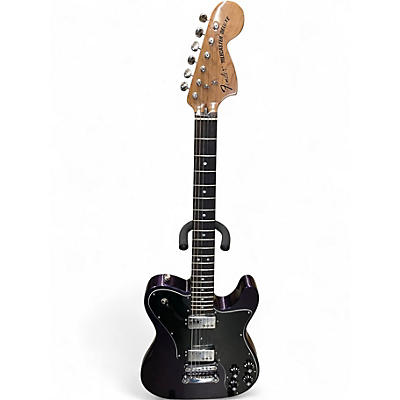 Used Fender DELUXE KINGFISH TELECASTER Purple Solid Body Electric Guitar