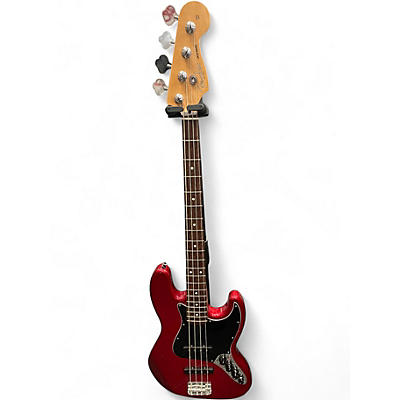 Used Fender DELUXE SERIES JAZZ BASS Candy Apple Red Electric Bass Guitar