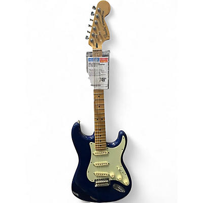 Used Fender DELUXE STATOCASTER Blue Solid Body Electric Guitar