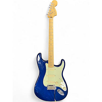 Used Fender DELUXE STRAT SAPHIRE BLUE TRANSPERNT Solid Body Electric Guitar