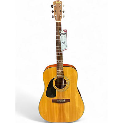 Used Fender DG10 Left Handed Natural Acoustic Guitar