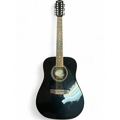 Used Fender DG16E12 Black 12 String Acoustic Electric Guitar