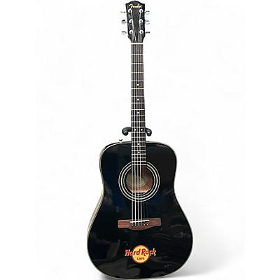 Used Fender DG8S HARD ROCK Black Acoustic Guitar