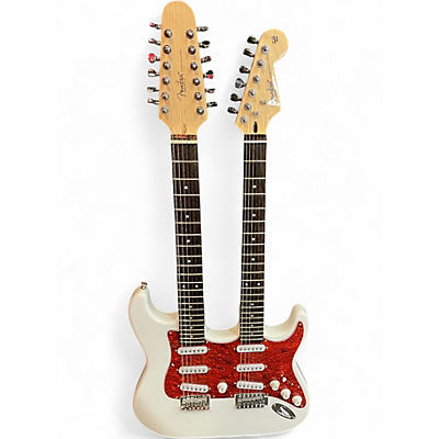Used Fender DOUBLE NECK STRATOCASTER *M.I.C.* White Solid Body Electric Guitar