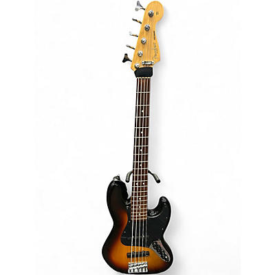 Used Fender Deluxe Active Jazz Bass 2 Color Sunburst Electric Bass Guitar