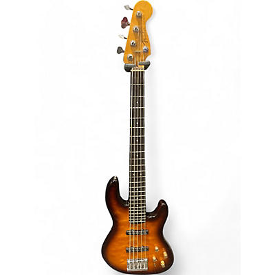 Fender Used Fender Deluxe Active Jazz Bass 24 3 Color Sunburst Electric Bass Guitar