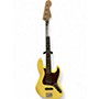Used Fender Deluxe Active Jazz Bass Black and Yellow Electric Bass Guitar Black and Yellow