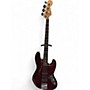 Used Fender Deluxe Active Jazz Bass Burgundy Electric Bass Guitar Burgundy