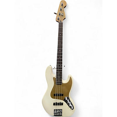 Used Fender Deluxe Active Jazz Bass Cream Electric Bass Guitar