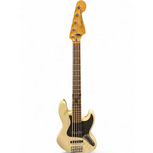 Used Fender Deluxe Active Jazz Bass Olympic White Electric Bass Guitar Olympic White