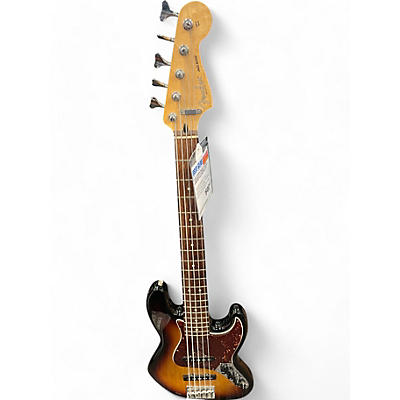 Fender Used Fender Deluxe Active Jazz Bass V 5 String 3 Color Sunburst Electric Bass Guitar