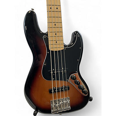 Fender Used Fender Deluxe Active Jazz Bass V 5 String 3 Color Sunburst Electric Bass Guitar