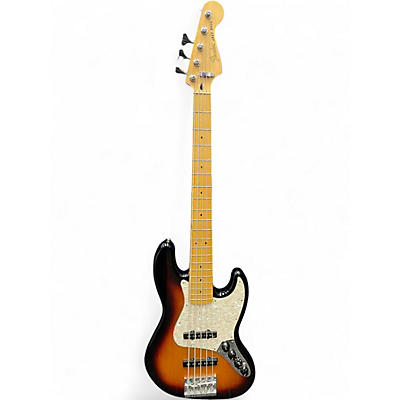 Used Fender Deluxe Active Jazz Bass V 5 String 3 Color Sunburst Electric Bass Guitar