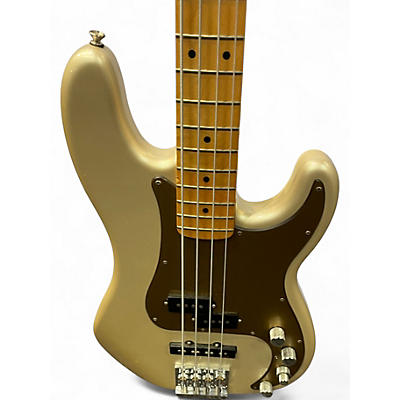 Used Fender Deluxe Active Precision Bass Antique Gold Electric Bass Guitar