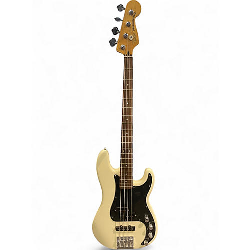 Used Fender Deluxe Active Precision Bass Special Black and White Electric Bass Guitar Black and White
