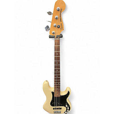Used Fender Deluxe Active Precision Bass Special Olympic White Electric Bass Guitar