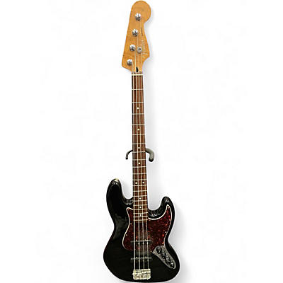Used Fender Deluxe Jazz Bass Black Electric Bass Guitar
