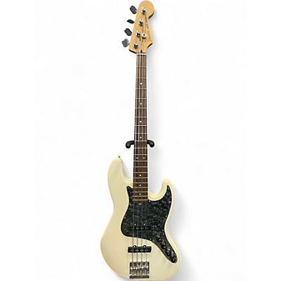 Used Fender Deluxe Jazz Bass Olympic White Electric Bass Guitar