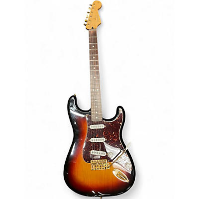 Used Fender Deluxe Player's Stratocaster 3 Color Sunburst Solid Body Electric Guitar