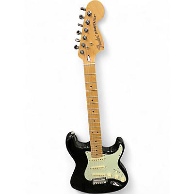 Used Fender Deluxe Players Stratocaster Black Solid Body Electric Guitar