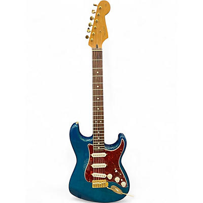 Used Fender Deluxe Player's Stratocaster Blue Sapphire Solid Body Electric Guitar
