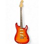 Used Fender Deluxe Players Stratocaster cherry burst Solid Body Electric Guitar cherry burst