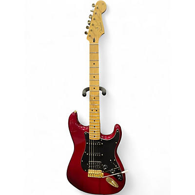 Used Fender Deluxe Players Stratocaster crimson red  Solid Body Electric Guitar