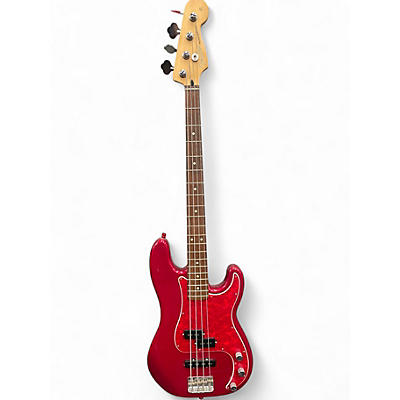 Used Fender Deluxe Precision Bass Special Candy Apple Red Electric Bass Guitar