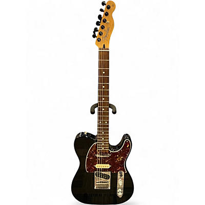 Used Fender Deluxe Series Nashville Power Telecaster Black Solid Body Electric Guitar
