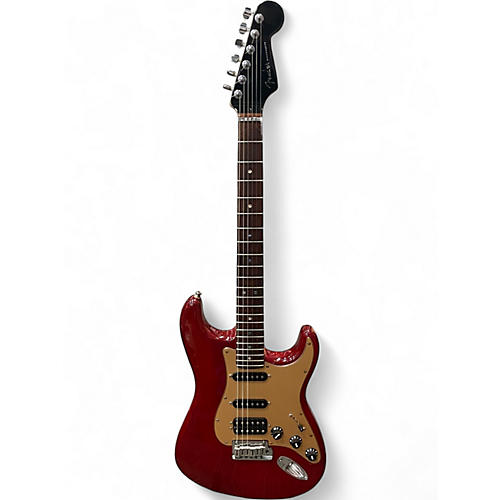 Used Fender Deluxe Stratocaster 50th Anniversary Candy Apple Red Solid Body Electric Guitar Candy Apple Red