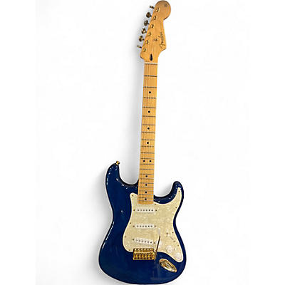 Used Fender Deluxe Stratocaster Blue Solid Body Electric Guitar