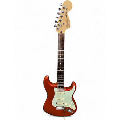 Used Fender Deluxe Stratocaster Chrome Red Solid Body Electric Guitar