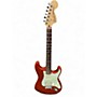 Used Fender Deluxe Stratocaster Chrome Red Solid Body Electric Guitar Chrome Red