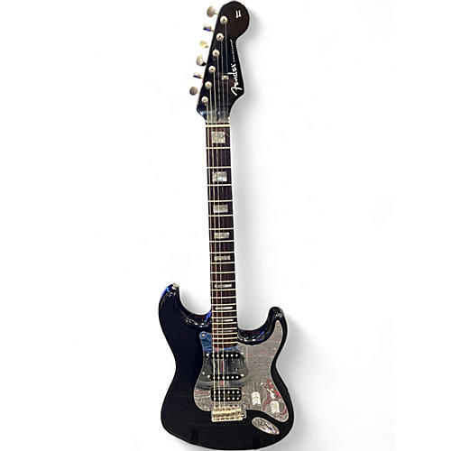 Used Fender Deluxe Stratocaster HSS Black Solid Body Electric Guitar Black