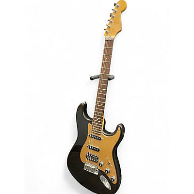 Used Fender Deluxe Stratocaster HSS MONTEGO BLACK Solid Body Electric Guitar