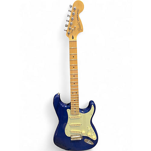 Used Fender Deluxe Stratocaster Sapphire Blue Trans Solid Body Electric Guitar