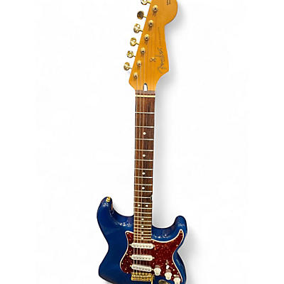 Used Fender Deluxe Stratocaster Sapphire Blue Trans Solid Body Electric Guitar
