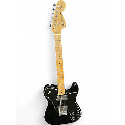 Used Fender Deluxe Telecaster Black Solid Body Electric Guitar