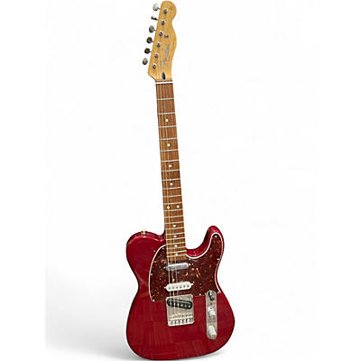 Used Fender Deluxe Telecaster Candy Apple Red Metallic Solid Body Electric Guitar
