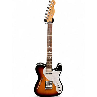 Used Fender Deluxe Thinline Telecaster 3 Color Sunburst Hollow Body Electric Guitar