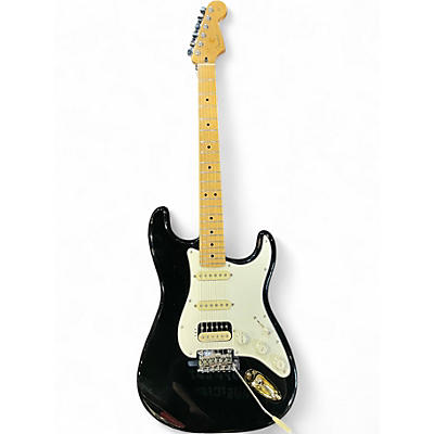 Used Fender Deluxe Triple Play Stratocaster HSS Black Solid Body Electric Guitar