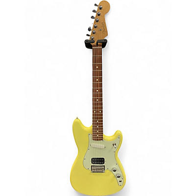 Used Fender Duo Sonic HS Yellow Solid Body Electric Guitar